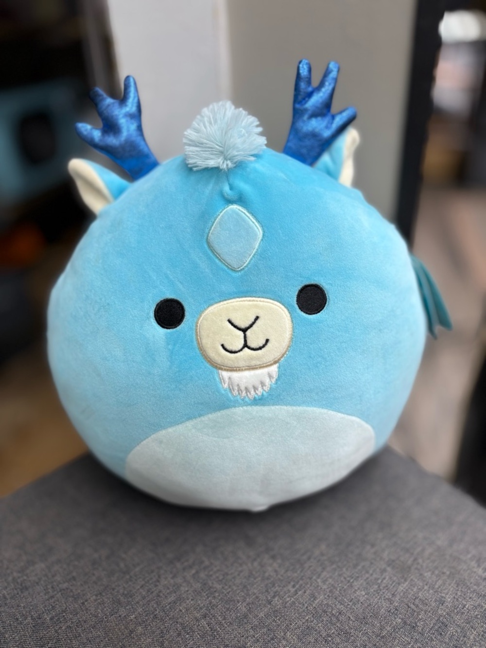 Squishmallows Blue Deer Plush - Metallic Blue Antlers
